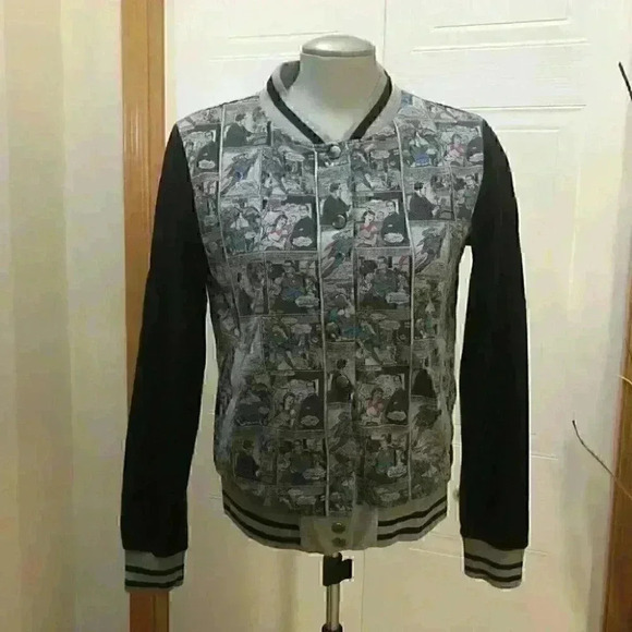Superman DC Comics Full Zip Sweater Jacket Forever 21  Japan Size S/M - Picture 9 of 10